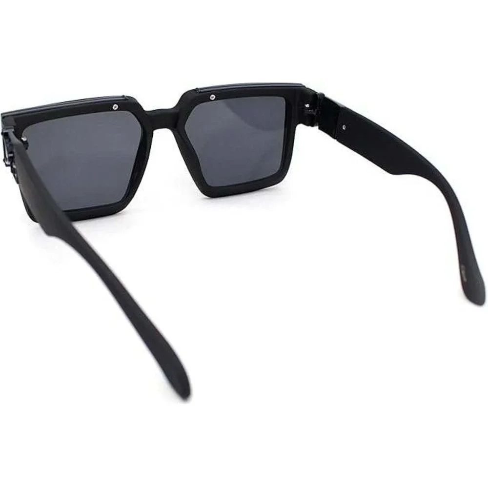 Oversized Square Black Sunglasses Men's Bold Fashion‎ Shades Thick Angular Gafas